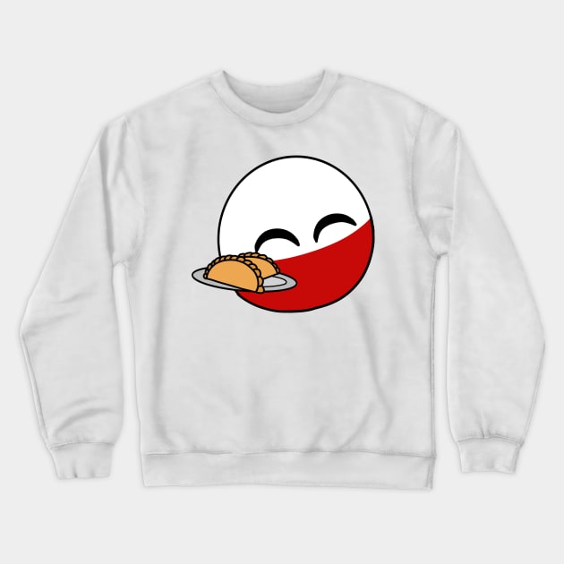 polandball and food Crewneck Sweatshirt by LillyTheChibi